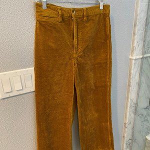 Slim Emmett Wide-Leg Crop Pants: Corduroy